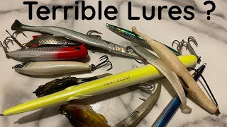 My top 10 worst fishing lures   challenge me to catch on 3  numbers in description [upl. by Oicnedurp]