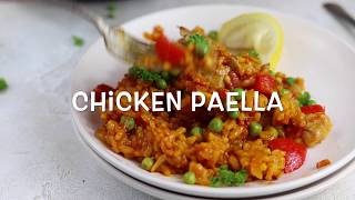 Easy Chicken Paella Recipe [upl. by Ennovy]