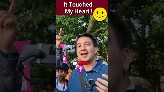 Christian Man Touched😮Ali Dawah’s Heart🌟When He Said This😱 Speakers Corner [upl. by Dion]