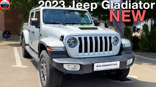 NEW 2023 Jeep Gladiator  Walkaround REVIEW interior exterior [upl. by Arnelle]