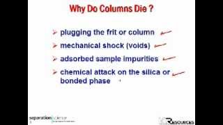 HPLC Troubleshooting amp Preventive Maintenance 3 Physical Problems with HPLC Columns [upl. by Grete141]