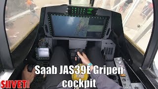 Saab JAS 39E Gripen Fighter Cockpit  What it Looks Like From Inside [upl. by Aicella]