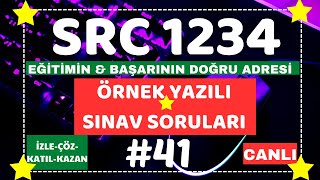 SRC1 SRC2 SRC3 SRC4 quotCANLI YAYINquot ÖRNEK SINAV SORULARI 2024 41 [upl. by Pinchas]