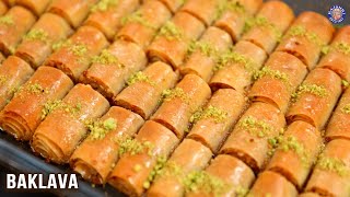 Baklava  How To Make Pistachio Baklava Rolls  Turkish Cuisine  Dessert Recipe By Varun Inamdar [upl. by Ynnep420]