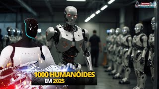 1000 humanoides criados para a Tesla  Robôs que se auto recarregam indefinidamente [upl. by Gael]