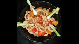 Have you ever eaten Stir fry squid rich in Potassium amp Vit E heart friendly delicious dish with tip [upl. by Meli499]