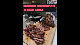 Smoked Brisket on Webber Grill Dry Rub Brisket [upl. by Engen273]