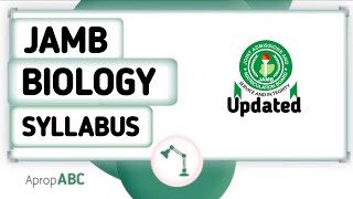 Jamb Syllabus for Biology 2024 Updated [upl. by Farny]