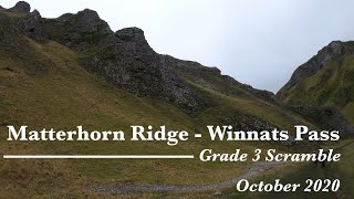 Matterhorn Ridge  Winnats Pass  Grade 3 Scramble  4K  October 2020 [upl. by Allianora]