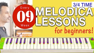 Melodica Lessons for Beginners 09 34 time signature [upl. by Sirrep]