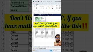 Dont Use Vlookup‼️Instead Use Amazing Function  Day 16  Excel Learning exceltips shorts excel [upl. by Tut]