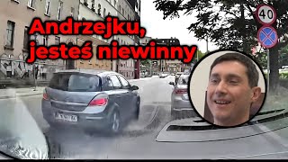 Cwaniak wyprzedza pasem do skrętu i powoduje kolizję [upl. by Waldon]