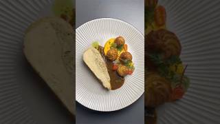 Chicken ballotine with green olive carrot mousseline and dauphine potatoes food cooking recipe [upl. by Eisyak]