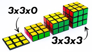 Trying to solve from 3x3x0 to 3x3x3 Rubiks cube  Impossible or Easy [upl. by Arreis686]