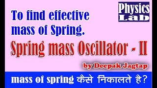 To find effective mass of helical spring by plotting time sequare against Mass  Oscillator 2 [upl. by Notkcorb39]