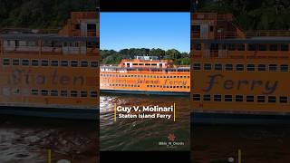 Aerial View of the Iconic Guy V Molinari Staten Island Ferry Vessel [upl. by Orran591]