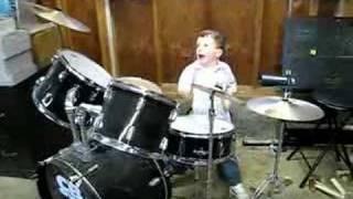 3yearold Drummer Rocks the House [upl. by Einahets916]