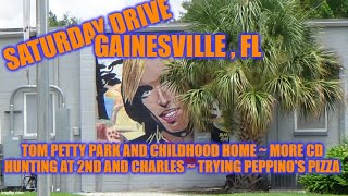 Saturday Drive  Gainesville Fl  Tom Petty tour  CDs at 2nd amp Charles  Trying Peppinos Pizza [upl. by Weil229]