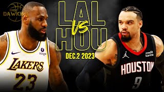 Los Angeles Lakers vs Houston Rockets Full Game Highlights  December 2 2023  FreeDawkins [upl. by Season]