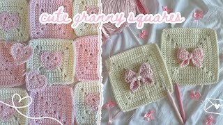 how to crochet cute granny squares ౨ৎ♡  beginnerfriendly with or without magic ring [upl. by Zicarelli]