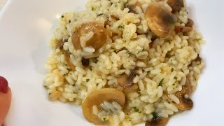 RISOTTO CON FUNGHI CHAMPIGNON RICETTA SEMPLICE E VELOCE  ASMR [upl. by Ikkim]