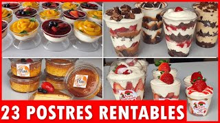 23 POSTRES para VENDER y ganar DINERO desde Casa 💥Crea Un NEGOCIO RENTABLE en este 2023 [upl. by Virg]