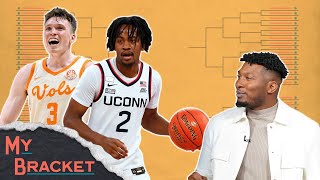 King McClure sees upsets early and blue bloods late in full 2024 NCAA tournament picks  My Bracket [upl. by Aieka]