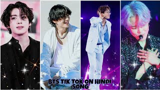 BTS TIK TOK AND REEL VIDEO ON HINDI ENGLISH SONG HARD AND CUTE EDIT [upl. by Aisined]