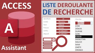 Liste déroulante de recherche sur formulaire Access [upl. by Ahsuas]