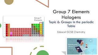 Group 7 elements Halogens Edexcel GCSE Chemistry [upl. by Aelahc191]