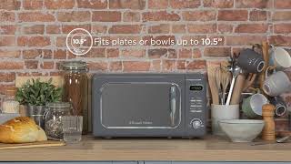 Russell Hobbs RHMD718G 17L Grey Retro Digital Microwave [upl. by Nylitak313]