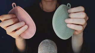 ASMR  Silicone scrubber sounds  aggressive  no talking [upl. by Nibor]