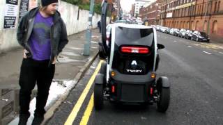 Renault Twizy Electric Car Whizzing Round Digbeth Birmingham [upl. by Bettzel679]