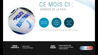 Le concours à saisir du mois  décembre  gardien de la paix [upl. by Enelam]