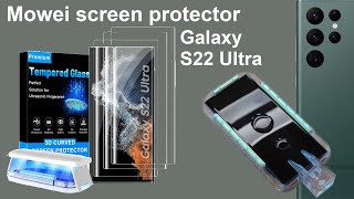 Mowei screen protector Galaxy S22 Ultra  Install  review [upl. by Fillbert]