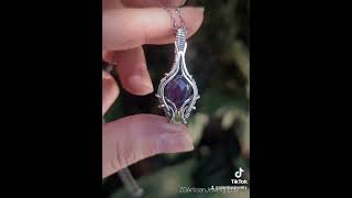 💫💜African purple amethyst fantasy elven silver talisman zdartisanjewelry IG [upl. by Htenek]