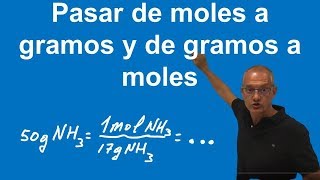 Pasar de moles a gramos y de gramos a moles [upl. by Dorion]