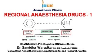 From Amides to Esters Local Anesthesia  Regional anesthesia Drugs Edusurg Clinics [upl. by Duester]