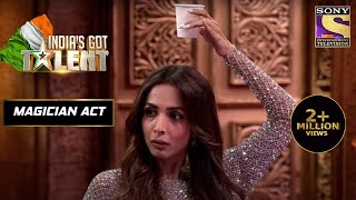 Malaika Stares Wide Eyed At This Magicians Tricks  Indias Got Talent Season 8  Magician Act [upl. by Nahtannhoj]