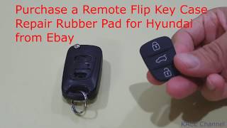 How to replace fix iX20 iX35 i20 i30 i35 Elantra remote key rubber face cover [upl. by Kata]