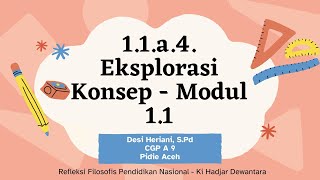 11a4 Eksplorasi Konsep Modul 11  Refleksi Filosofis Pendidikan Nasional Ki Hadjar Dewantara [upl. by Cissy]