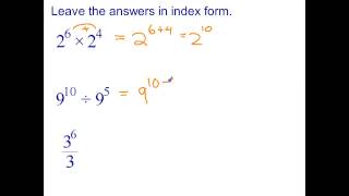 Review of Year 8 Index Laws 1 [upl. by Bekha]