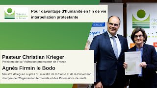 La Fédération protestante remet son rapport sur la fin de vie à la déléguée au ministère de la santé [upl. by Rennie759]