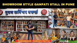 PUNEquotS FIRST SHOWROOM STYLE GANPATI MURTI STALL  MORYA ARTS SARASBAUG 2024  ECOFRIENDLY amp POP [upl. by Auburta218]