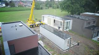 100 energiezuinige woning op basis van houtbouw — transport en plaatsing [upl. by Doelling]