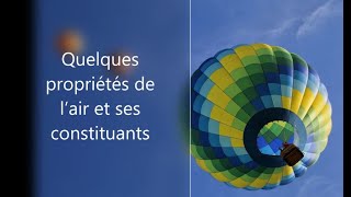 Quelques propriétés de l’air et ses constituants 2 ème Année Secondaire [upl. by Brigham]