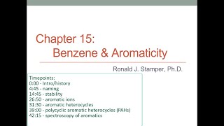 Ch15 Benzene and Aromaticity PPT lecture [upl. by Aynas]