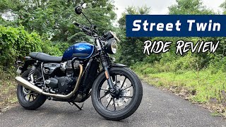 Triumph Street Twin  Detailed Ride Review  Comfort  Riding Dynamics  Rev Explorers [upl. by Kenwrick862]