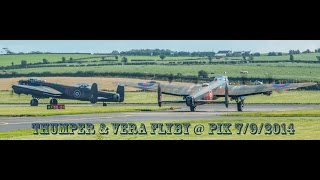 Avro Lancasters quotThumperquot amp quotVeraquot flypast and land Prestwick Scotland [upl. by Haseena786]