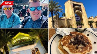 FLORIDA DISNEY WORLD VLOG Premium Outlets Orlando IHOP Universal Studios amp The Boathouse ☀️ 🇺🇸 [upl. by Etyak]